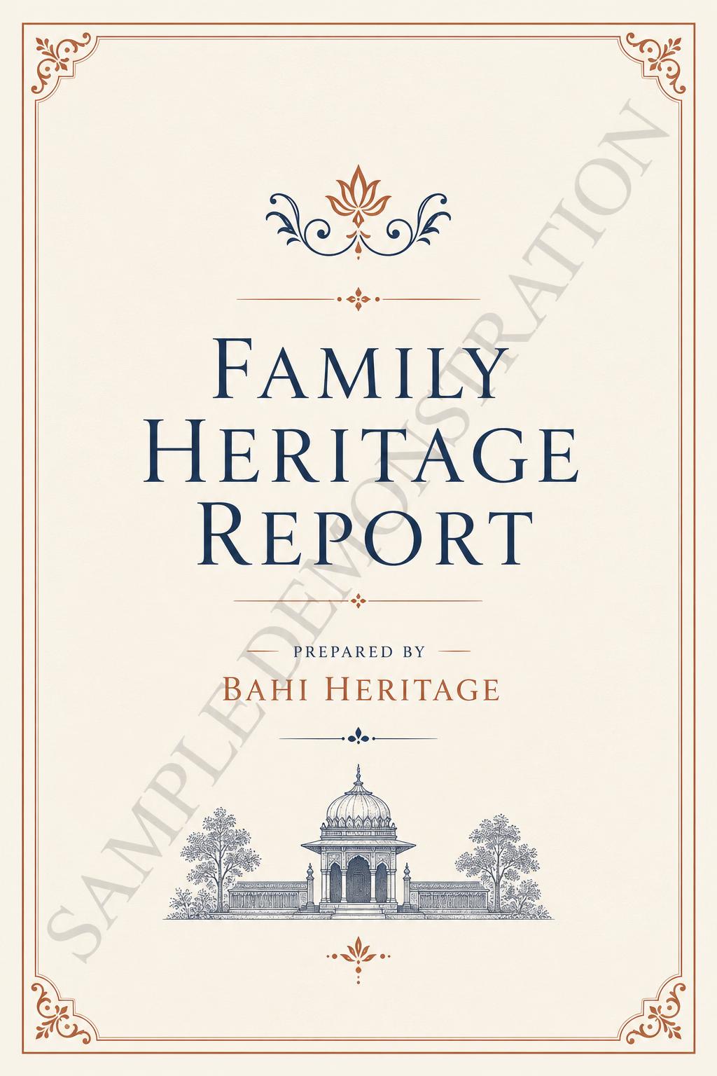 4. Written heritage report — sample demonstration